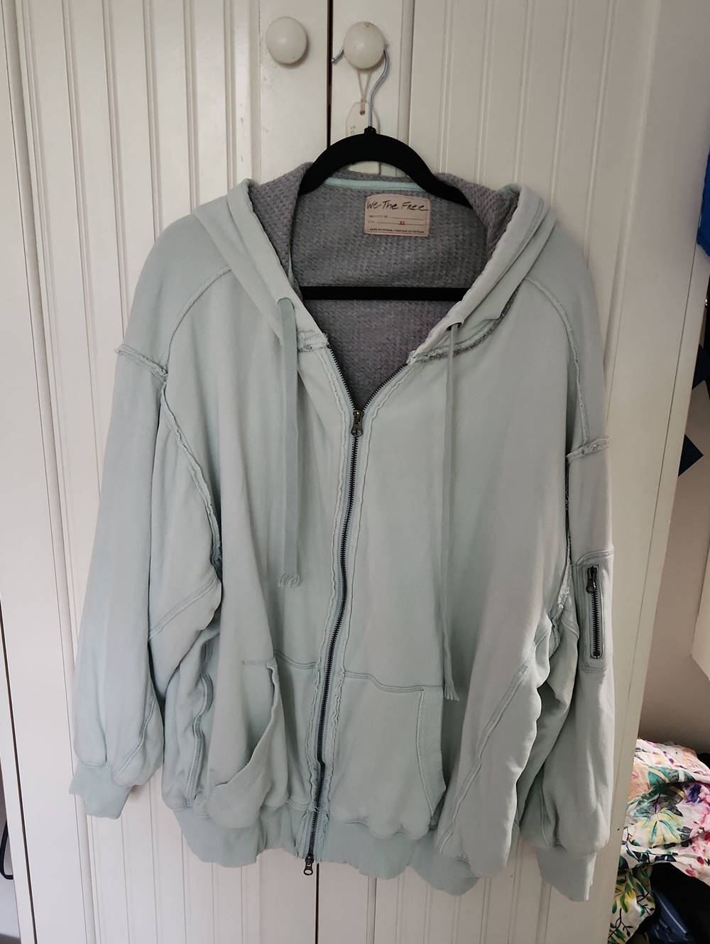 NWOT We The Free By Your Side Lined Hoodie-Opal Blue Mint XL - Picture 10 of 16